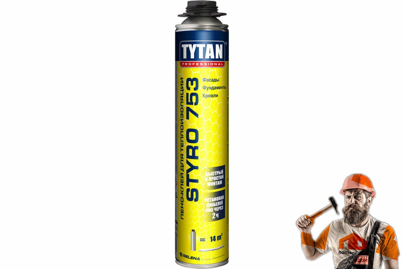 Клей для наружной теплоизоляции TYTAN PROFESSIONAL Styro 753 GUN 750мл