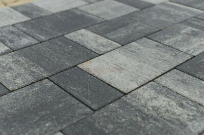 Тротуарная плита Старый город колормикс (белый,  серый, черный) - Шунгит (А.1.Фсм.4)